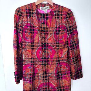 Carlisle 100% silk jacket multi color Size 4